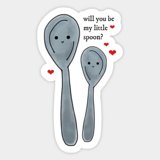 Will You Be My Little Spoon Valentine's Day Sticker